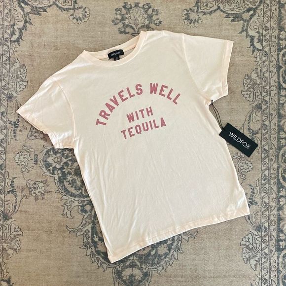 Wildfox Travels Well with Tequila tee, XS, NWT - Picture 2 of 3